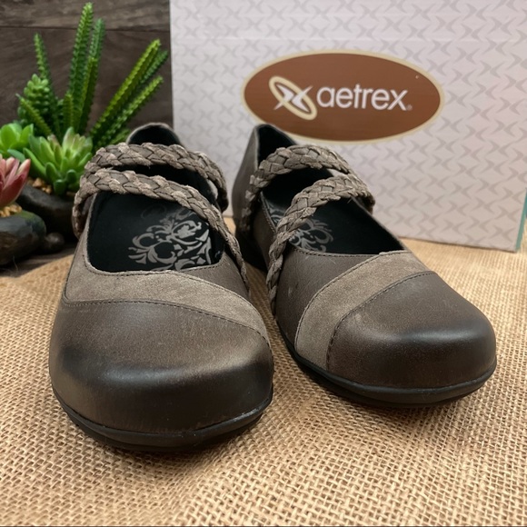 NIB Aetrex Ada Comfort Leather Mary Jane Shoes 38 - Picture 3 of 12
